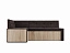 Кухонный угловой диван Таллин Левый (98х164), вельвет бархатного типа - миниатюра