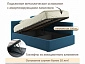 Мягкая кровать Aura 1200 синяя с подъемным механизмом - фото №4