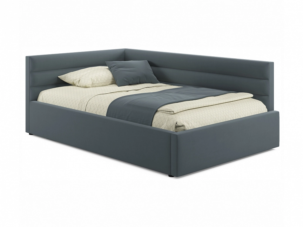 Мягкая кровать Aura 1200 маренго с подъемным механизмом - фото №1