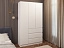 Шкаф 3-х дверный с ящиками Сомеро, белый - миниатюра