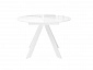 Стол DikLine SFC100 d1000 стекло Оптивайт Белый мрамор/подстолье белое - фото №4