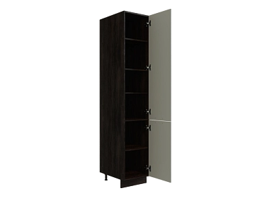Шкаф П400 с 2-мя дверцами Ницца ДБК/ДУБ/СЕР Ф20 - фото №1, 888_ММК-00017794