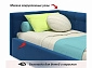Односпальная кровать-тахта Colibri 800 синяя с подъемным механизмом - фото №5