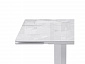 Стеклянный стол Монерон 200(260)х100х77 белый мрамор / белый Стол стеклянный - фото №11