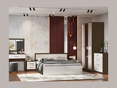 Модульная спальня Мартина, композиция 2 (Белый глянец, Венге) - фото №1, mdmMF-1205245770