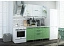 Готовая кухня Бьянка 1.5 м, зеленая, МДФ - миниатюра