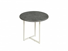 Скарлетт стол кофейный круглый черный мрамор/белый - фото №1, 51009