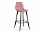 Capri pink / black Барный стул, велюр - миниатюра