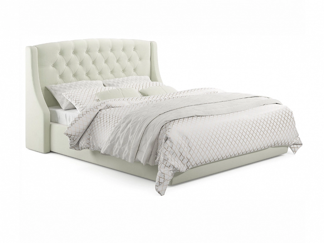 Мягкая кровать "Stefani" 1800 беж с подъемным механизмом с орт.матрасом PROMO B COCOS - фото №1