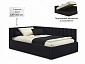 Мягкая кровать Milena 1200 темная с подъемным механизмом - фото №3