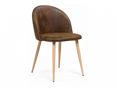 Aldo dark brown / wood Стул на металлокаркасе - фото №1