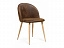 Aldo dark brown / wood Стул на металлокаркасе, ткань - миниатюра