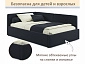Мягкая кровать-тахта Kapri 1200 черная c подъемным механизмом - фото №8