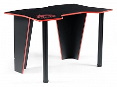 Алид 115,5х77х73,5 черный / красный Компьютерный стол - фото №1