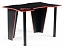 Алид 115,5х77х73,5 черный / красный Компьютерный стол, ЛДСП - миниатюра