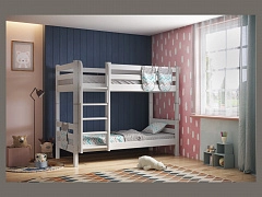 Двухъярусная кровать Соня с прямой лестницей (вариант 9) - фото №1, mdm1a711