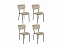 Комплект стульев Бонд, темно-бежевый, бархат - миниатюра