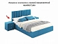 Мягкая кровать Olivia 1600 синяя с ящиками - фото №10