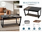 Стол журнальный BeautyStyle 31 дуб крымский состаренный/венге/стекло черное - фото №18