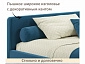 Мягкая кровать-тахта Kapri 1200 синяя c подъемным механизмом - фото №7