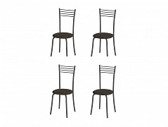 Комплект стульев Кассия (4 шт), графит велюр бурый - фото №1