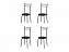 Комплект стульев Кассия (4 шт), графит велюр бурый, велюр - миниатюра
