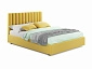 Мягкая кровать Olivia 1600 желтая с ортопедическим основанием - фото №2