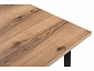 Тринити Лофт 120 25 мм дуб делано темный / матовый черный Стол деревянный - фото №9