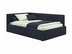 Мягкая кровать-тахта Bonna 1200 черная c подъемным механизмом - фото №1, mebel_stock_20304