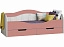 Юниор-15 МДФ Кровать №1 80х160 (Крафт белый, Розовый металлик), розовый металлик - миниатюра