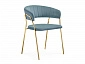Kamelia 1  light blue /gold Стул на металлокаркасе - фото №2