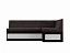 Кухонный угловой диван Нотис Правый (119х190), вельвет бархатного типа - миниатюра