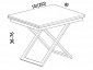 Стол-трансформер Levmar Cross D97/S53 Черный мрамор/Черные опоры - фото №7