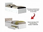 Односпальная кровать "Виктория" 900 с ящиками белая с матрасом Promo B Cocos - фото №8