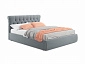 Мягкая кровать Ameli 1600 серая с подъемным механизмом с матрасом ГОСТ - фото №2