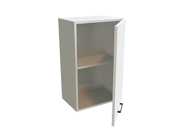 Шкаф В450 с 1-ой дверью Мемфис БЕЛ/БЕЛ/СОФТ Ф60 - фото №1, 888_ММК-00001376