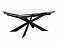 Стол DikLine KM160 мрамор С41 (керамика белая)/опоры черные,  - миниатюра