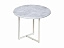 Скарлетт стол кофейный круглый белый мрамор/белый, металл - миниатюра