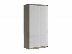 Челси Шкаф 2-х створчатый платяной (Белый глянец, Дуб Сонома) - фото №1, mdmMF-000085058