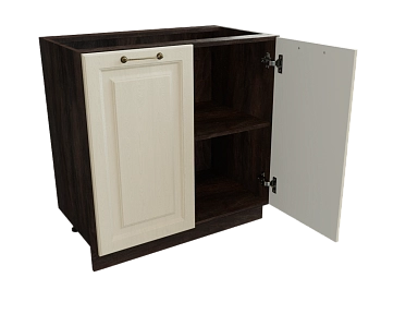Шкаф Н800 с 2-мя дверцами Ницца ДБК/ДУБ/КРЕМ Ф50 - фото №1, 888_ММК-00017587