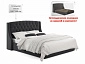 Мягкая кровать "Stefani" 1800 темная с ортопед. основанием с матрасом PROMO B COCOS - фото №3