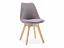 Bonuss light gray / wood Стул деревянный, велюр - миниатюра