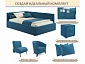 Мягкая кровать-тахта Kapri 1200 синяя c подъемным механизмом - фото №11