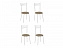 Комплект стульев Кассия (4 шт), белый велюр бежевый, велюр - миниатюра
