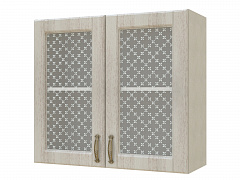 Шкаф-витрина двухдверный Николь 80 см - фото №1, 5500100170259
