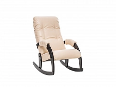 Кресло-качалка Модель 67 Венге, к/з Polaris Beige - фото №1