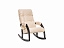 Кресло-качалка Модель 67 Венге, к/з Polaris Beige, экокожа - миниатюра