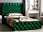 Кровать с подъемным механизмом Франческа 120х200, зеленый, велюр - миниатюра