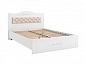 Кровать 1400 с мягким элементом Италия ИТ-8 + ИТ-8А белое дерево - фото №2