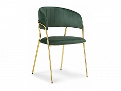 Kamelia dark green / gold Стул на металлокаркасе - фото №1